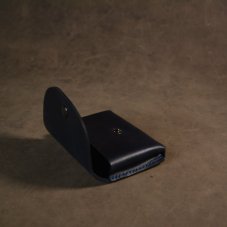 Pouzdro na karty, minipeněženka na druk- tmavomodré