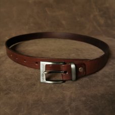 Kožený opasek - Klasik, tmavě hnědý