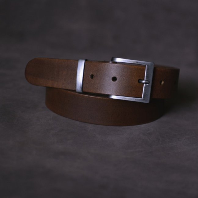 Kožený opasek - Klasik hnědý