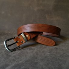 Kožený opasek - Lineal středně hnědý