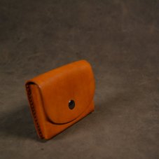 Pouzdro na karty, minipeněženka na druk- sytě žluté