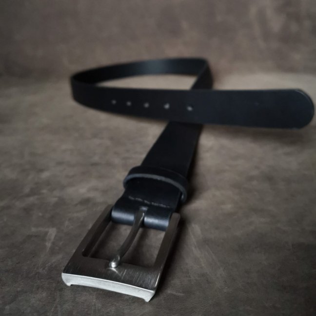 Opasek černý s nerez přezkou