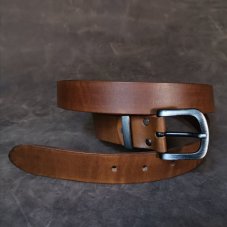 Kožený opasek - Klasik hnědý