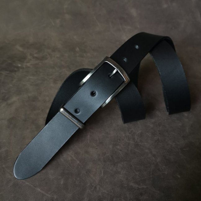 Kožený opasek - Klasik černý