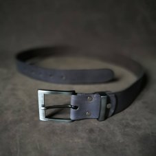 Kožený opasek - Klasik šedý