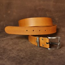 Kožený opasek - Klasik žlutohnědý