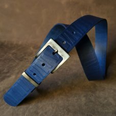 Kožený opasek - Geometry modrý