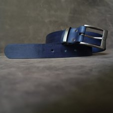 Kožený opasek - Klasik tmavě modrý