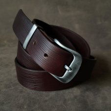 Kožený opasek - Pure hnědý mahagon