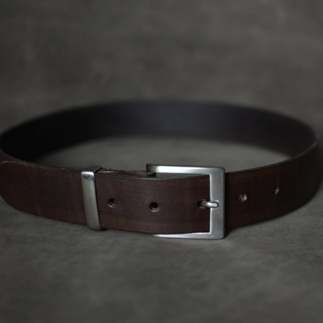 Kožený opasek - Klasik tmavě hnědý