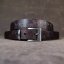 Kožený opasek - Relief hnědý