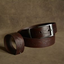 Kožený náramek k opasku- ještěrky