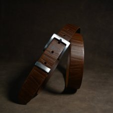 Kožený opasek - Geometry středně hnědý