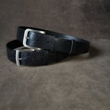 Opasek černý s nerez přezkou-na přání