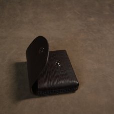 Pouzdro na karty, minipeněženka na druk- tmavě hnědé PURE