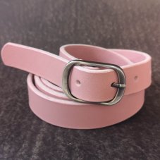 Kožený opasek - Klasik starorůžová