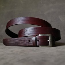 Kožený opasek - Pure hnědý mahagon