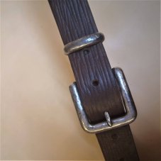 Kožený opasek - Relief hnědý, bez přezky