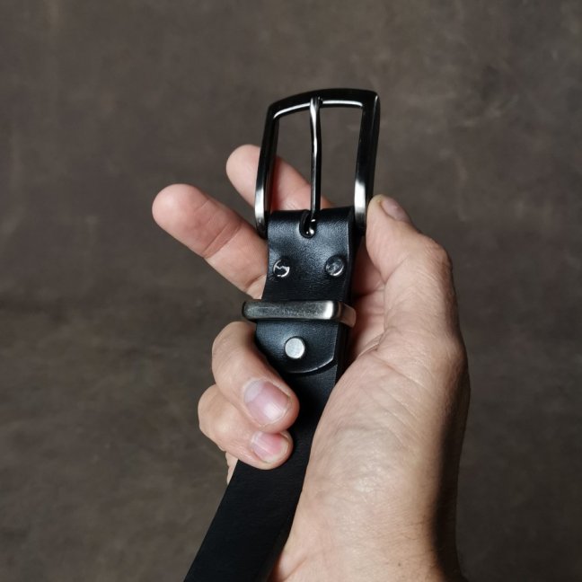 Kožený opasek - Klasik černý