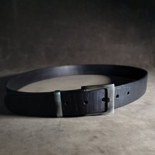 Kožený opasek - Geometry černý