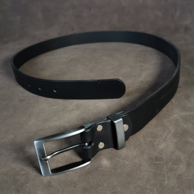 Kožený opasek - Klasik černý