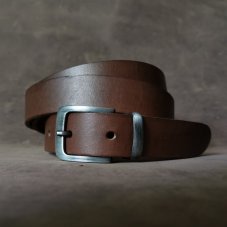 Kožený opasek - Klasik, studená hnědá