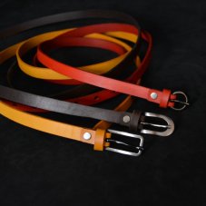 Kožené úzké opasky na zakázku, šíře 1,4cm