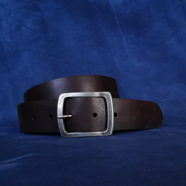 Opasek tmavě hnědý Klasic, 4,5cm šíře