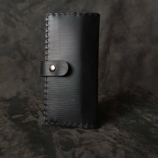 Dámská černá peněženka, vroubkovaná