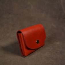 Pouzdro na karty, minipeněženka na druk- červené