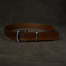 Kožený opasek - Klasik hnědý do cihlova