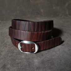 Kožený opasek - Geometry hnědý