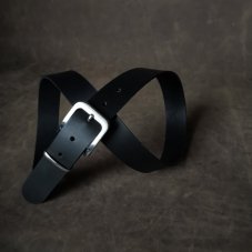 Opasek černý s nerez přezkou