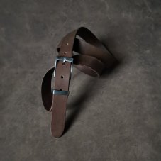 Kožený opasek - Klasik  studený tmavě hnědý DLOUHÝ