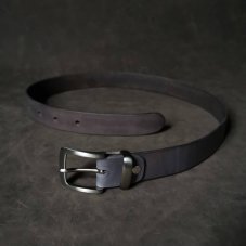 Kožený opasek - Klasik šedý