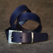 Kožený opasek - Klasik tmavě modrý