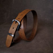 Kožený opasek - Klasik hnědý trochu jiný...