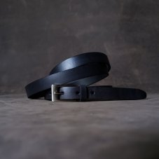 Kožený černý, úzký opasek