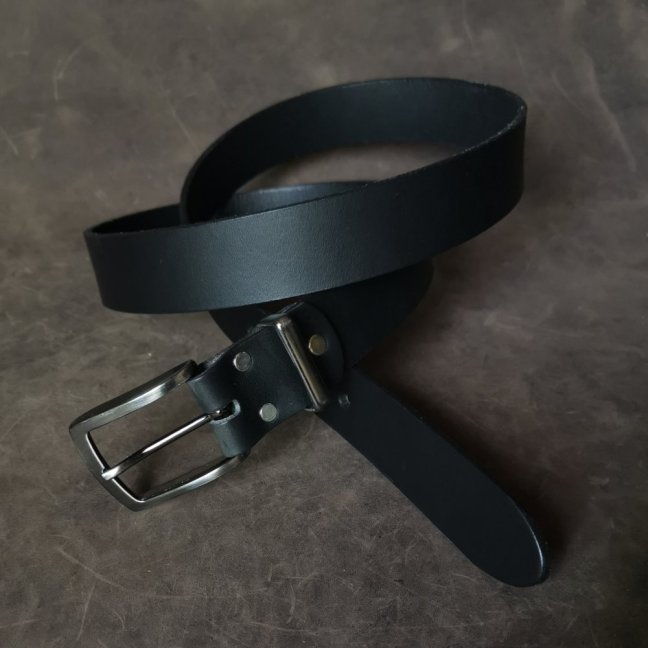 Kožený opasek - Klasik černý
