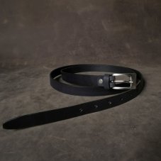 Kožený černý, úzký opasek