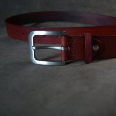 Opasek vínový s nerez přezkou