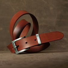 Kožený opasek - Klasik světle hnědý