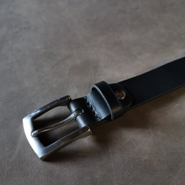 Opasek černý s nerez přezkou